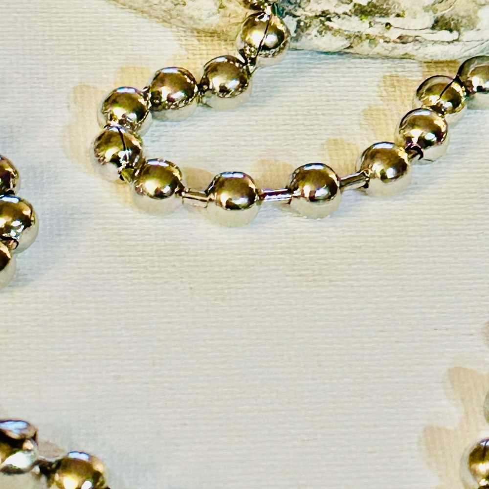 Ball chain stainless steel silver 34” length, width 6 mm - Picture 2 of 5